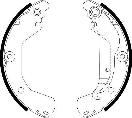 HELLA 8DB 355 022-151 - Комплект тормозных колодок, барабанные autosila-amz.com