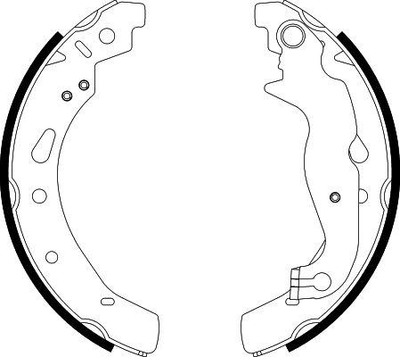 HELLA 8DB 355 022-121 - Комплект тормозных колодок, барабанные autosila-amz.com