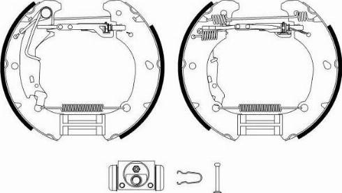 HELLA 8DB 355 022-891 - Колодки тормозные барабанные, комплект FIAT PUNTO (188) autosila-amz.com