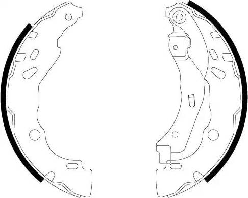 HELLA 8DB 355 022-341 - Комплект тормозных колодок, барабанные autosila-amz.com