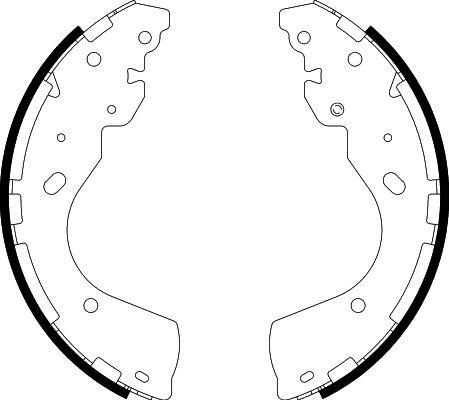 HELLA 8DB 355 022-241 - Комплект тормозных колодок, барабанные autosila-amz.com