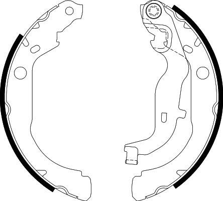 HELLA 8DB 355 022-261 - Комплект тормозных колодок, барабанные autosila-amz.com