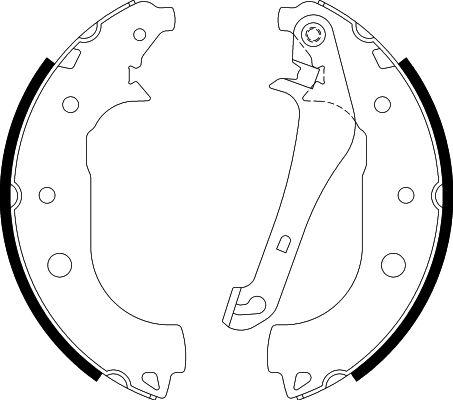 HELLA 8DB 355 022-231 - Комплект тормозных колодок, барабанные autosila-amz.com