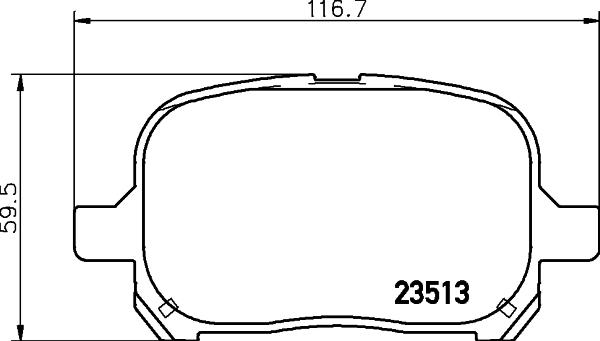 HELLA 8DB 355 027-601 - Тормозные колодки, дисковые, комплект autosila-amz.com