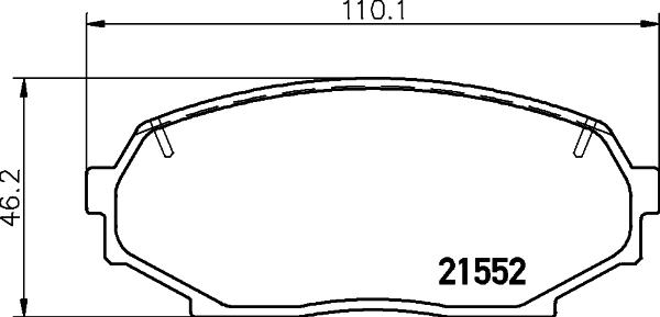 HELLA 8DB 355 027-051 - Колодки тормозные NAO MAZDA MX-5 I (NA) autosila-amz.com