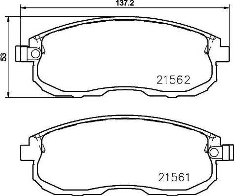 HELLA 8DB 355 023-201 - Тормозные колодки, дисковые, комплект autosila-amz.com