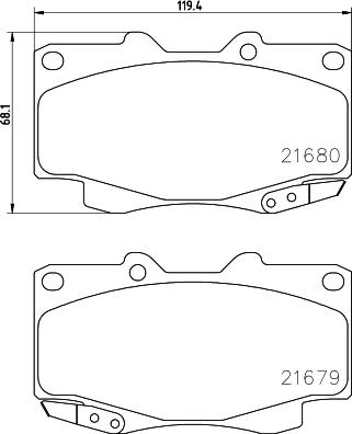 HELLA 8DB 355 027-171 - Тормозные колодки, дисковые, комплект autosila-amz.com