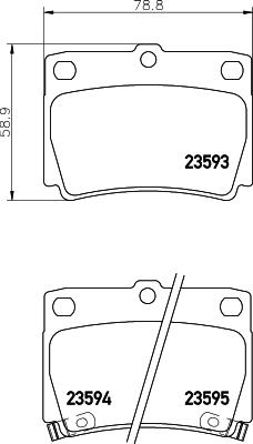 HELLA 8DB 355 027-741 - Тормозные колодки, дисковые, комплект autosila-amz.com