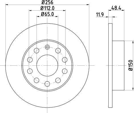 HELLA 8DD 355 109-631 - Тормозной диск autosila-amz.com