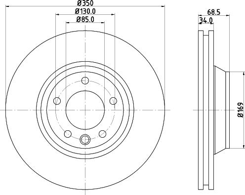 HELLA 8DD 355 109-762 - Тормозной диск autosila-amz.com