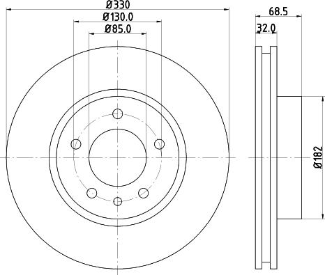 HELLA 8DD 355 109-722 - Тормозной диск autosila-amz.com