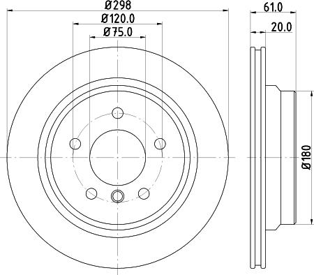 HELLA 8DD 355 124-391 - Тормозной диск autosila-amz.com