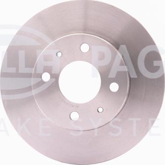 HELLA 8DD 355 105-931 - Диск тормозной NISSAN ALMERA I (N15), ALMERA I Hatchback (N15) autosila-amz.com