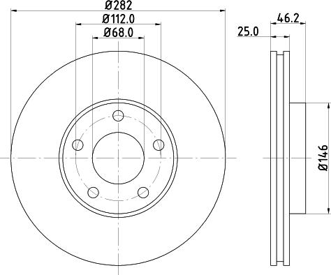 HELLA 8DD 355 105-551 - Тормозной диск autosila-amz.com