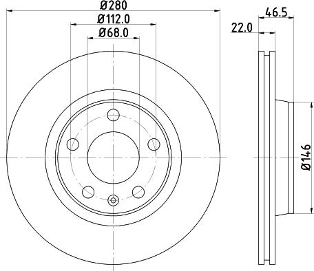 HELLA 8DD 355 105-531 - Тормозной диск autosila-amz.com