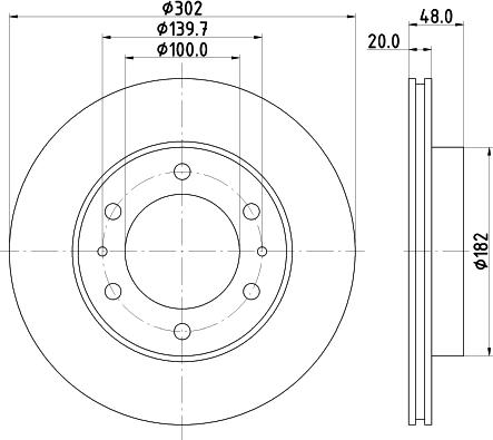 HELLA 8DD 355 105-191 - диск тормозной перед. Toyo autosila-amz.com