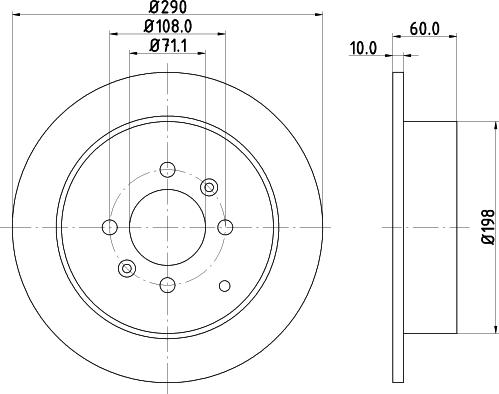 HELLA 8DD 355 105-231 - Тормозной диск autosila-amz.com