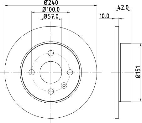 HELLA 8DD 355 106-091 - Тормозной диск autosila-amz.com