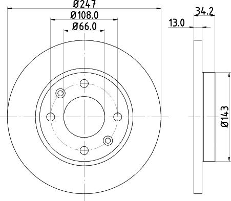 HELLA 8DD 355 124-081 - Тормозной диск autosila-amz.com