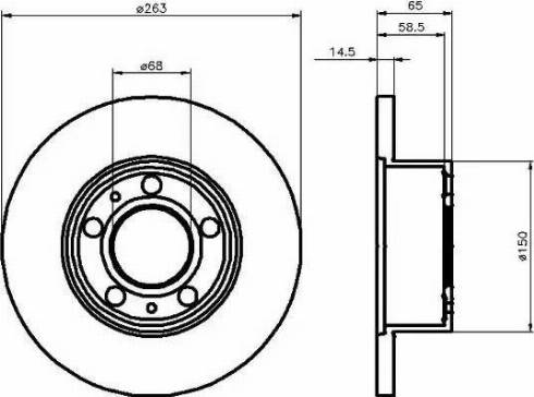 HELLA 8DD 355 100-451 - Тормозной диск autosila-amz.com