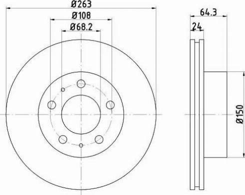 HELLA 8DD 355 100-461 - Тормозной диск autosila-amz.com