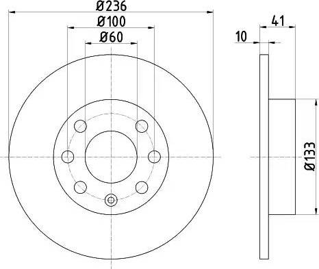 HELLA 8DD 355 100-411 - Тормозной диск autosila-amz.com