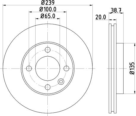 HELLA 8DD 355 100-192 - Тормозной диск autosila-amz.com