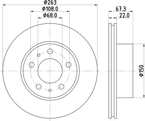 HELLA 8DD 355 100-341 - Тормозной диск autosila-amz.com