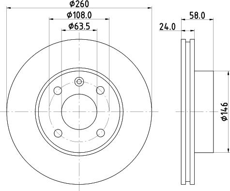 HELLA 8DD 355 100-721 - Тормозной диск autosila-amz.com