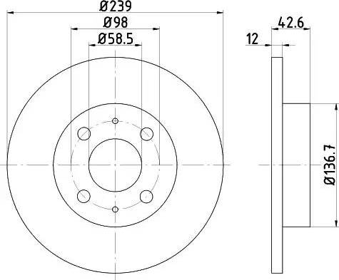 HELLA 8DD 355 101-481 - Тормозной диск autosila-amz.com