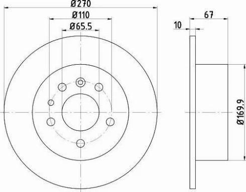 HELLA 8DD 355 101-431 - Тормозной диск autosila-amz.com