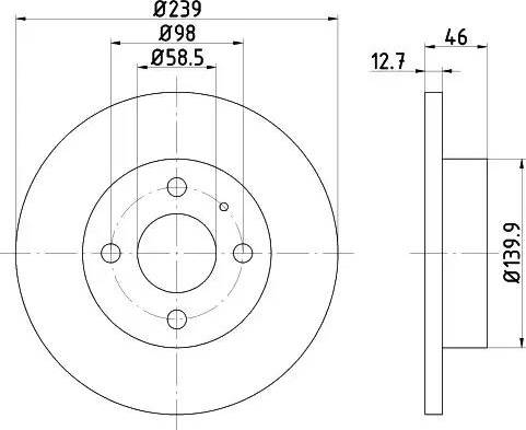 HELLA 8DD 355 101-861 - Тормозной диск autosila-amz.com