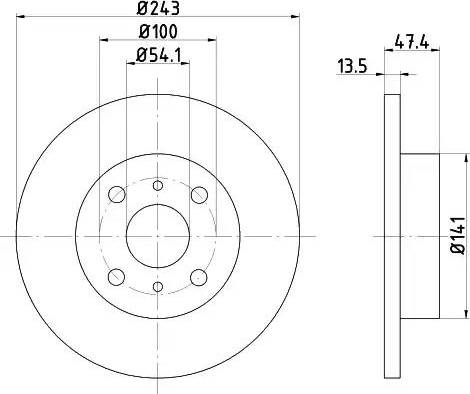 HELLA 8DD 355 101-301 - Тормозной диск autosila-amz.com