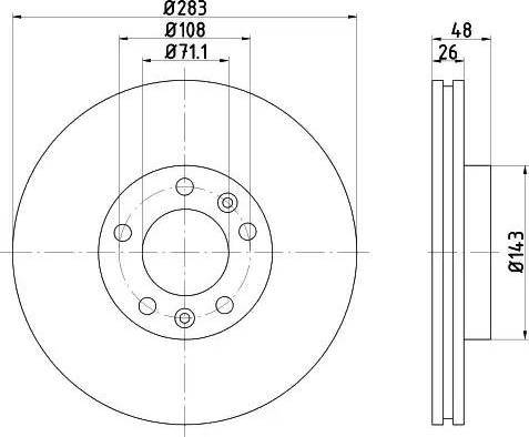 HELLA 8DD 355 108-411 - Тормозной диск autosila-amz.com