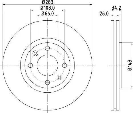 HELLA 8DD 355 108-361 - Тормозной диск autosila-amz.com