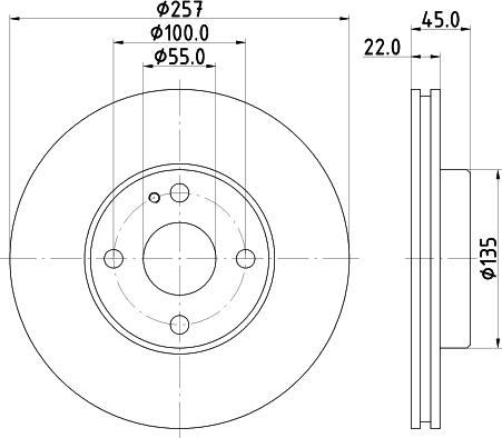 HELLA 8DD 355 103-181 - Тормозной диск autosila-amz.com