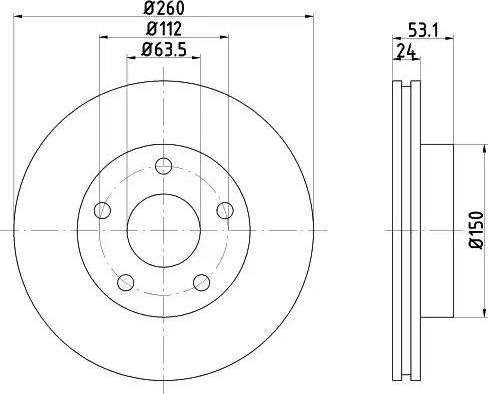 HELLA 8DD 355 103-801 - Тормозной диск autosila-amz.com