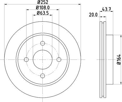 HELLA 8DD 355 103-391 - Тормозной диск autosila-amz.com