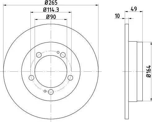 HELLA 8DD 355 103-321 - Тормозной диск autosila-amz.com