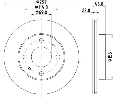 HELLA 8DD 355 103-291 - Тормозной диск autosila-amz.com