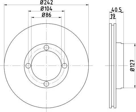 HELLA 8DD 355 103-271 - Тормозной диск autosila-amz.com