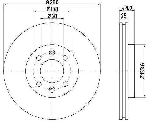 HELLA 8DD 355 102-411 - Тормозной диск autosila-amz.com