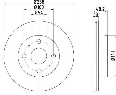 HELLA 8DD 355 102-611 - Тормозной диск autosila-amz.com