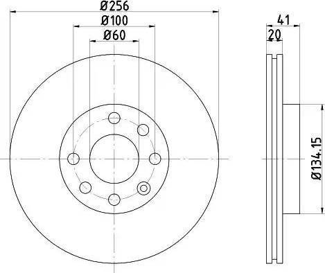 HELLA 8DD 355 102-681 - Тормозной диск autosila-amz.com