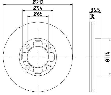 HELLA 8DD 355 102-111 - Тормозной диск autosila-amz.com