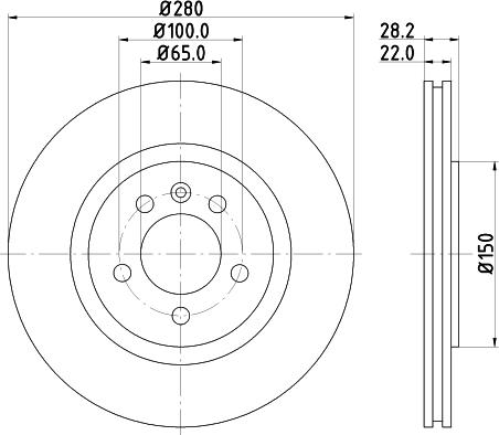 HELLA 8DD 355 102-741 - Тормозной диск autosila-amz.com