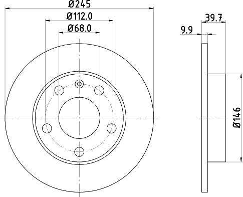 HELLA 8DD 355 107-542 - Тормозной диск autosila-amz.com