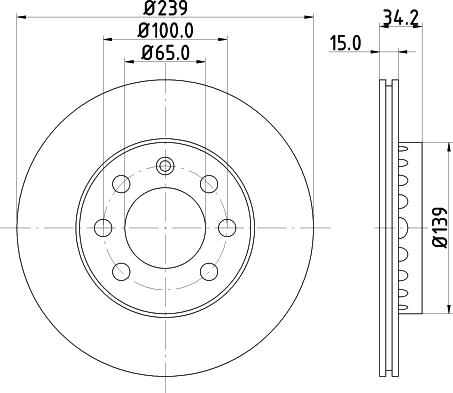 HELLA 8DD 355 107-581 - Тормозной диск autosila-amz.com