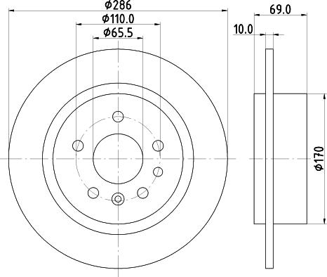 HELLA 8DD 355 121-952 - Тормозной диск autosila-amz.com