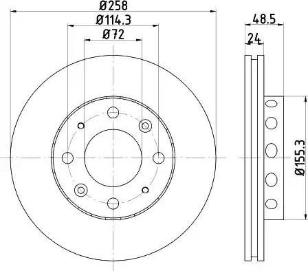 HELLA 8DD 355 107-361 - Тормозной диск autosila-amz.com